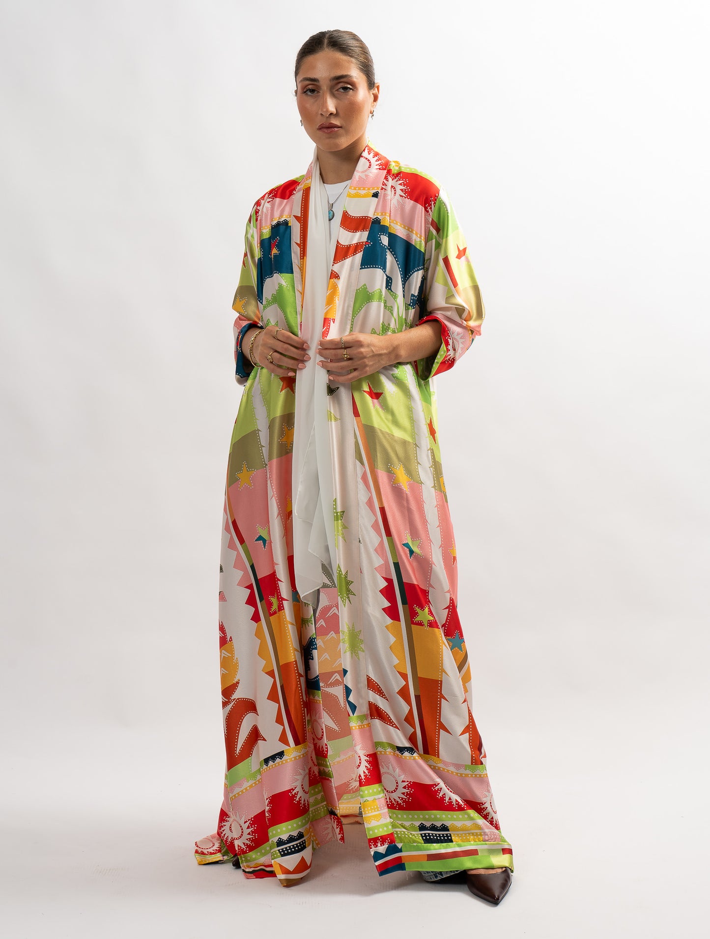 Silk Abaya Orange