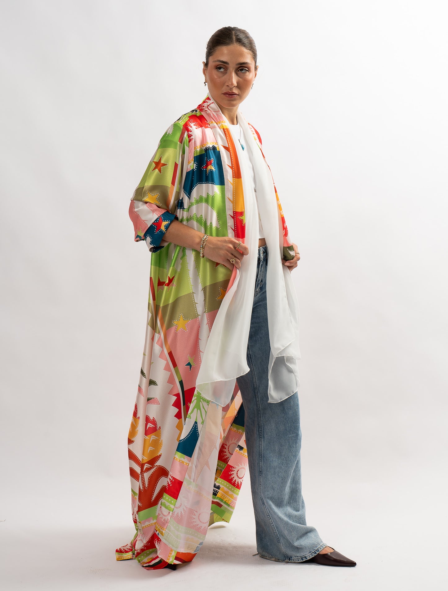 Silk Abaya Orange