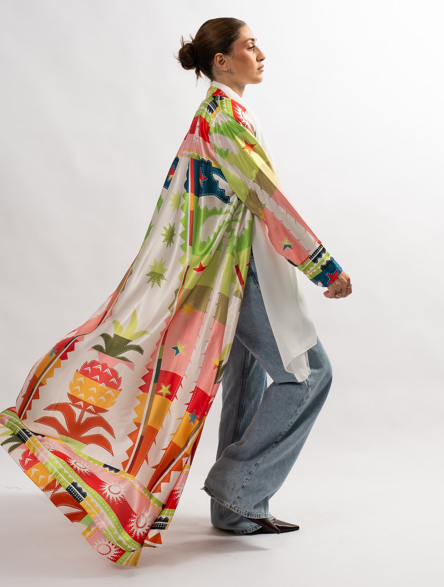 Silk Abaya Orange