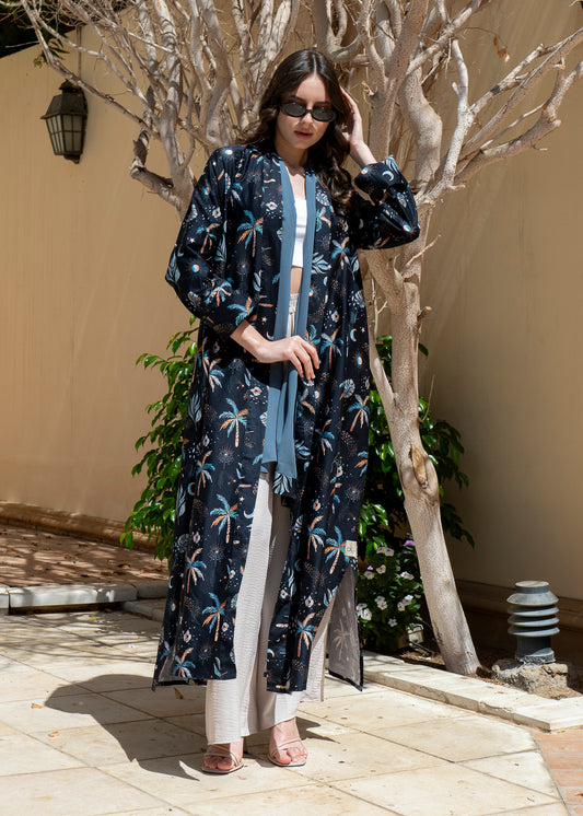 Midnight Palm Abaya
