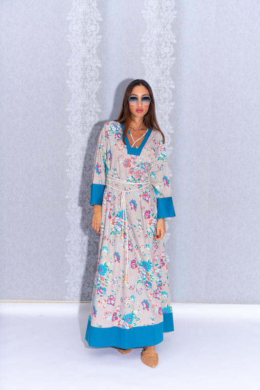 Dolli Flora cotton Stretch with beaded flower dress