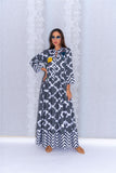 Monochrome Mirage Cotton Abaya – Yola Dress Collection