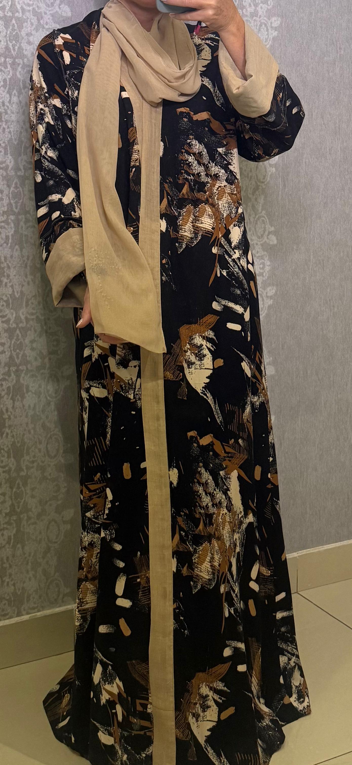 Double flower abaya