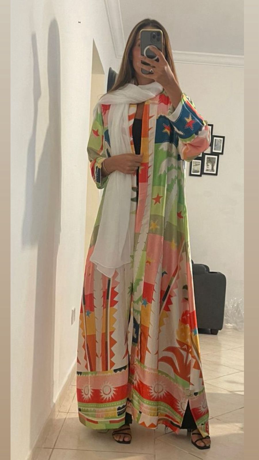 Silk Abaya Orange