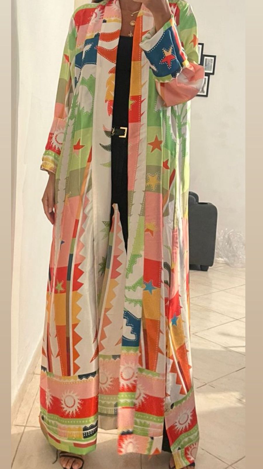 Silk Abaya Orange