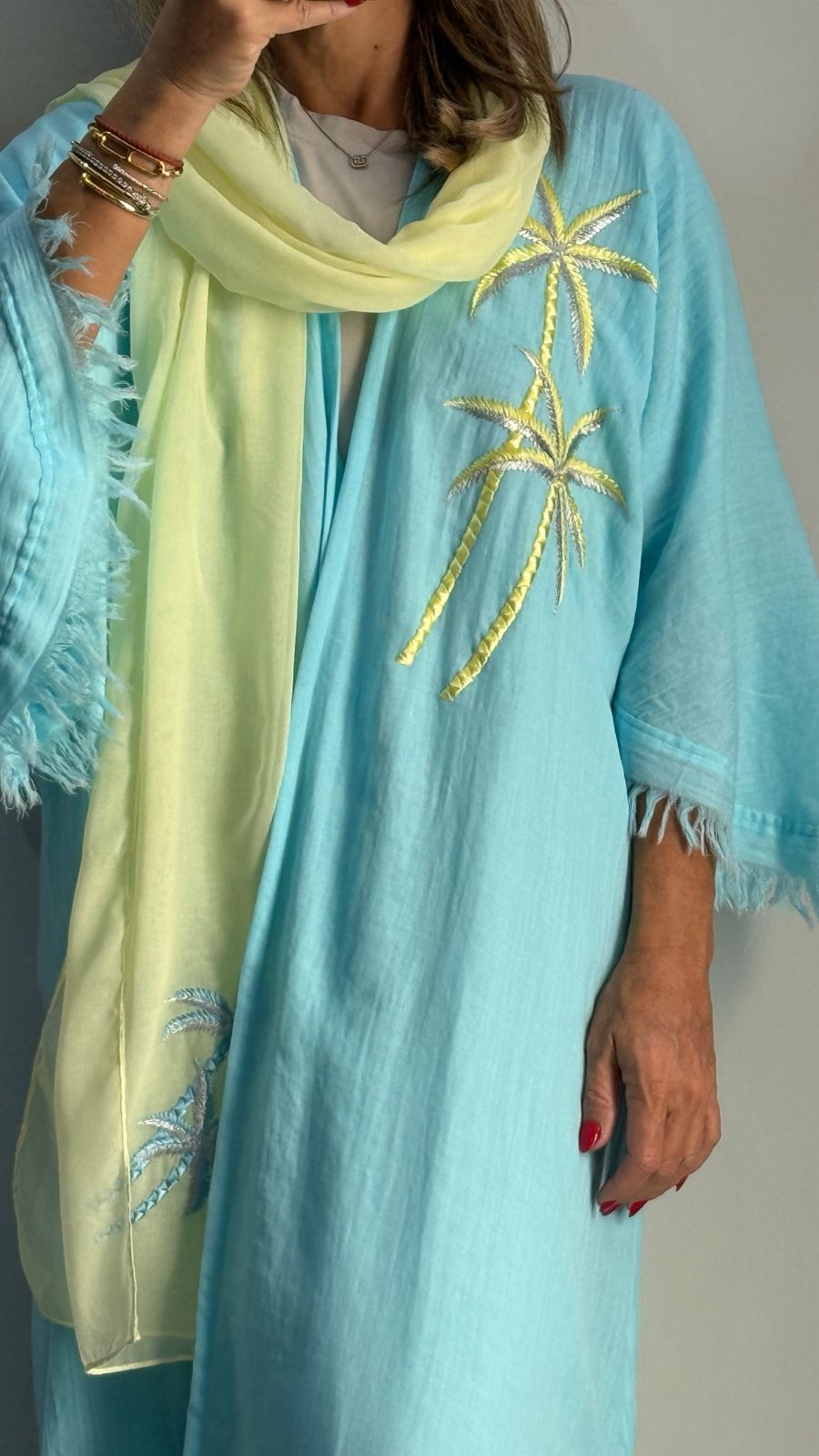 Palm Embroidered Abaya