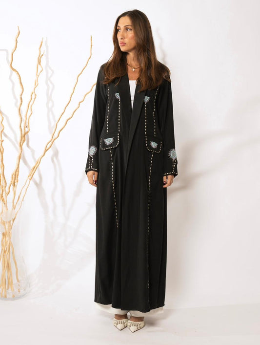 Crepe sunrise abaya