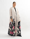 Pink & black garden Silk
