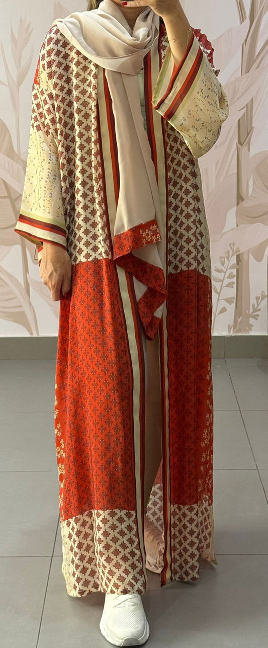 The silk chiffon abaya