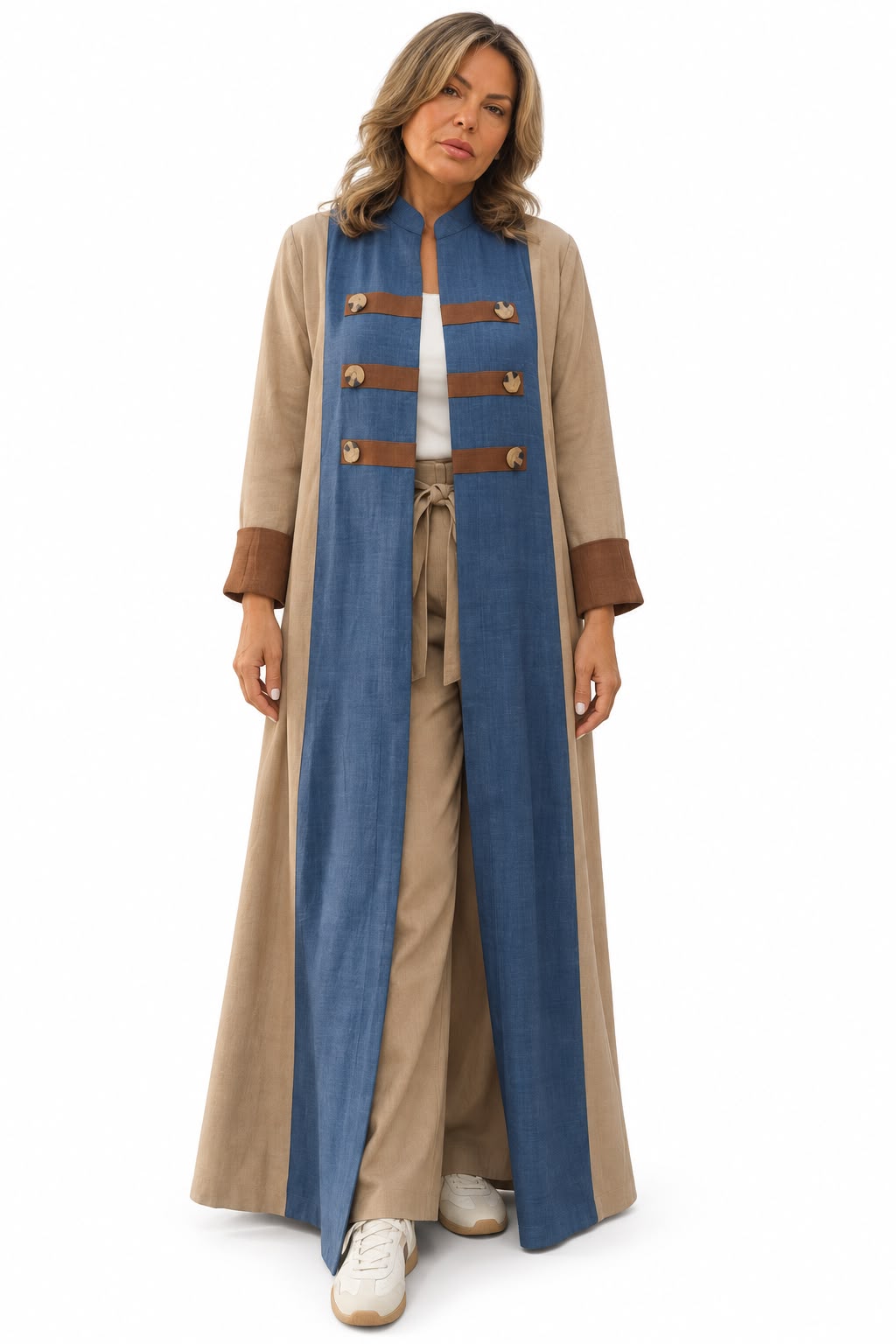 Linen Trench Abaya