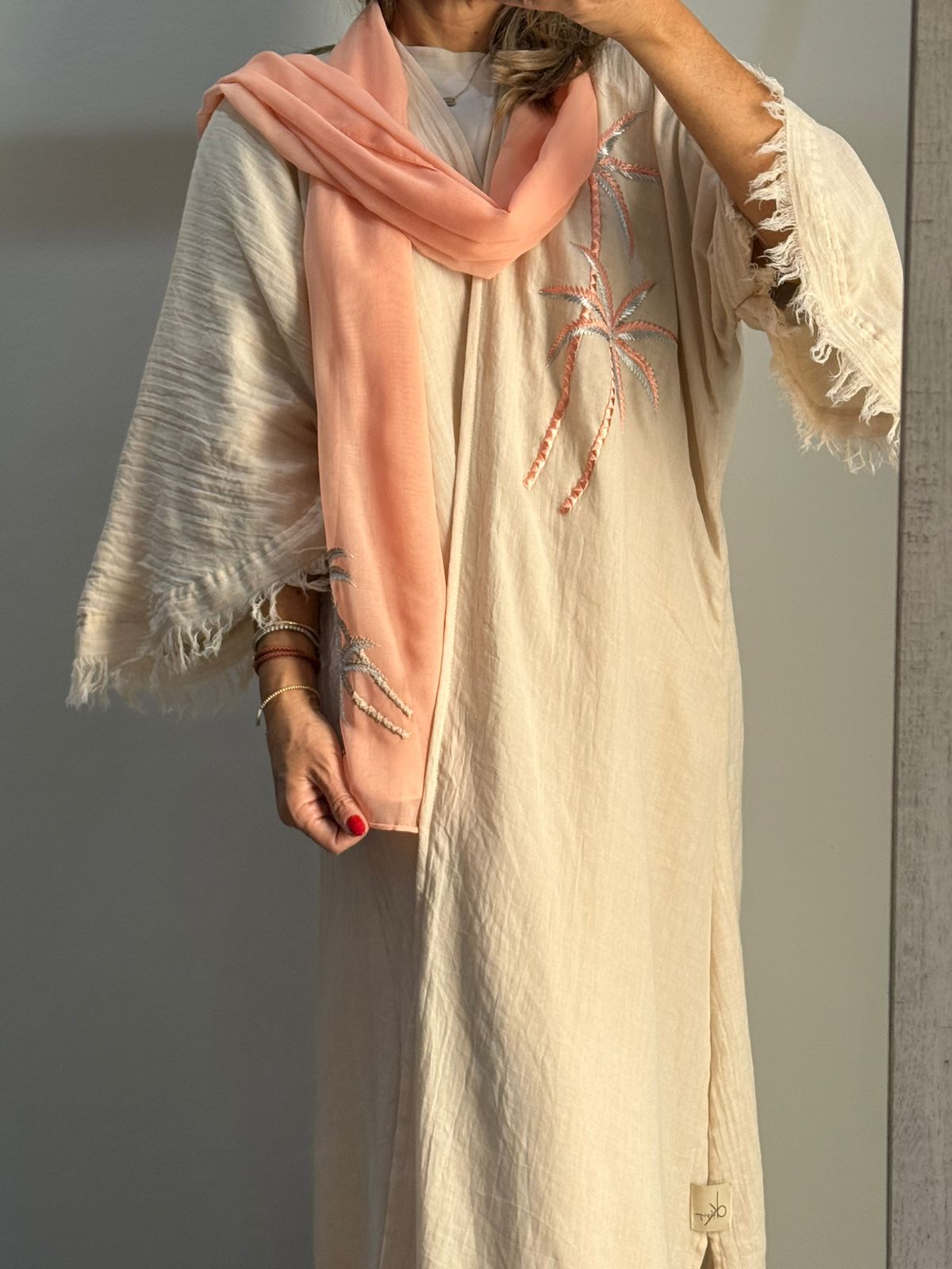 Palm Embroidered Abaya