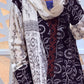 Black flower prints Indian abaya