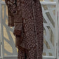 Brown prints Indian abaya