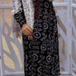 Black flower prints Indian abaya