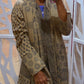 Beige prints Indian abaya