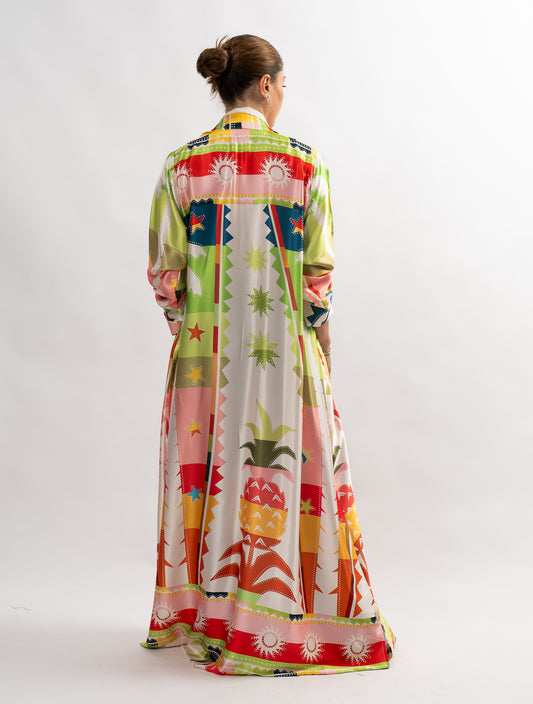 Silk Abaya Orange