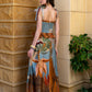 Tropical Illustration Smocked Maxi Set