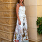 Botanical Illustration Smocked Maxi Set