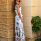 Botanical Illustration Smocked Maxi Set