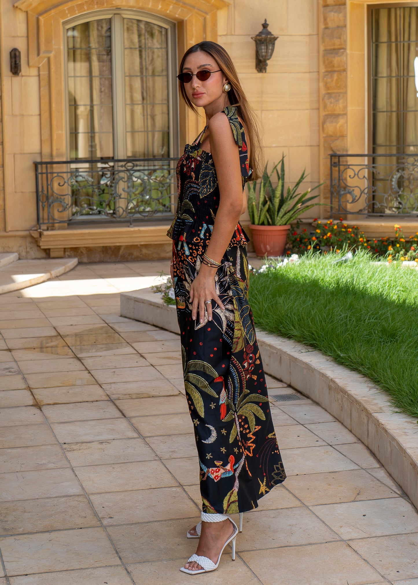 Amazonia Graphic Smocked Maxi Set