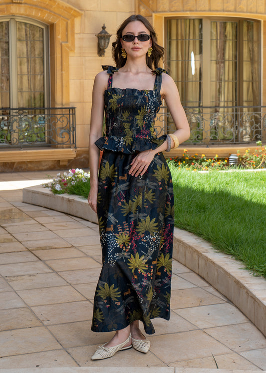 Enchanted Forest Smocked Maxi Set