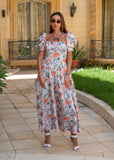 Meadow Floral Puff-Sleeve Dress