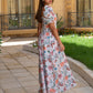 Meadow Floral Puff-Sleeve Dress