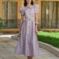 Geometric Fan Maxi Dress