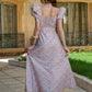 Geometric Fan Maxi Dress