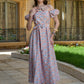 Geometric Fan Maxi Dress