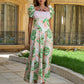 Verdana Botanical Puff-Sleeve Dress