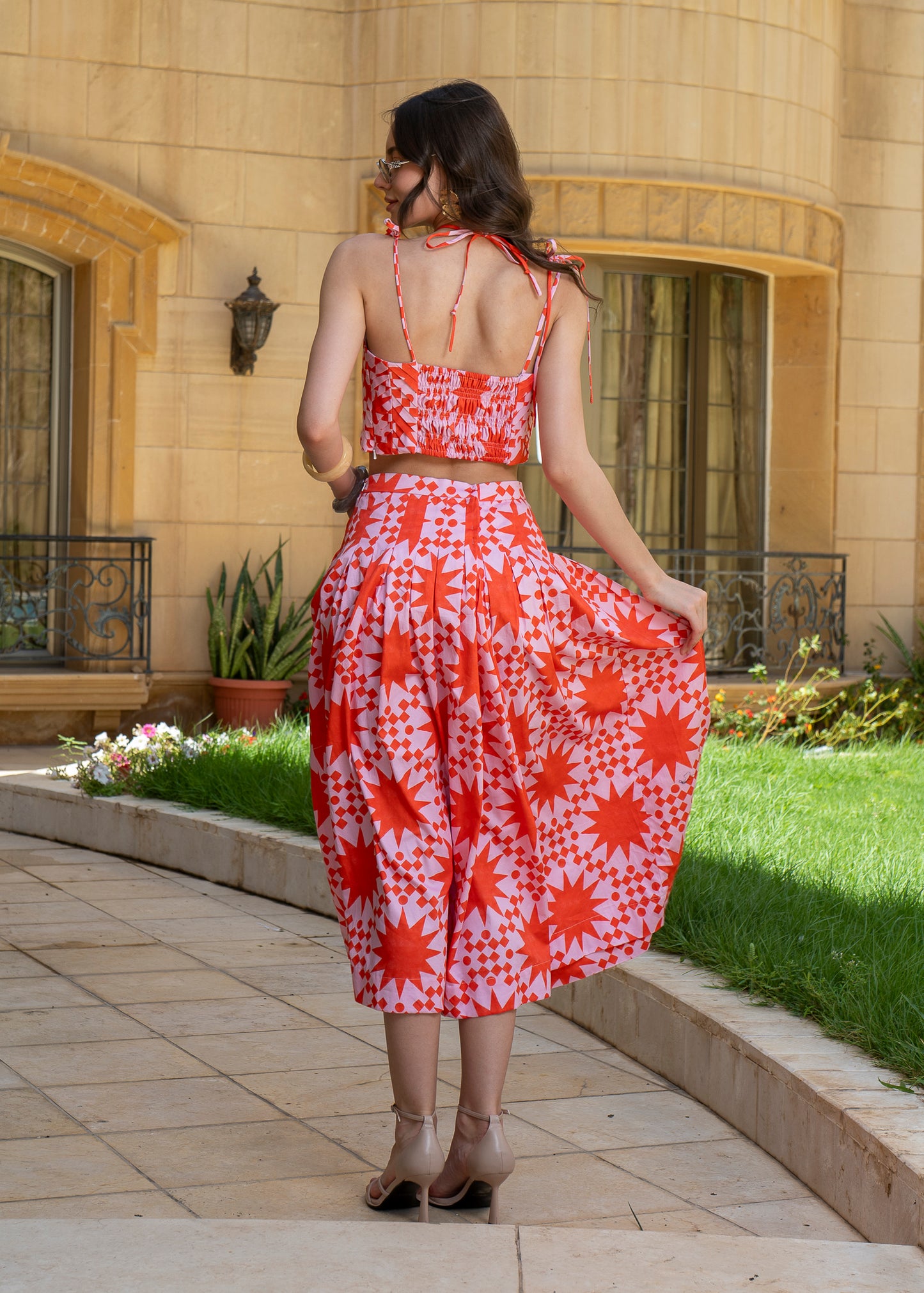 Crimson Starburst Midi Set