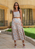 Cerulean Fan Midi Set