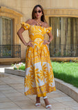 Solaris Bardot Maxi Dress