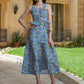 Azure Fan Smocked dress