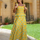 Soleil Fan Print Smocked Maxi Set