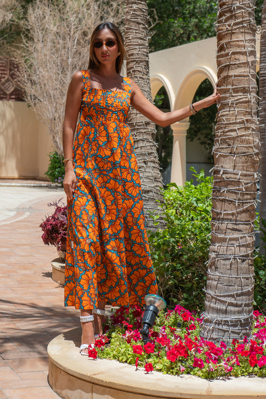 Amber Floral Smocked dress