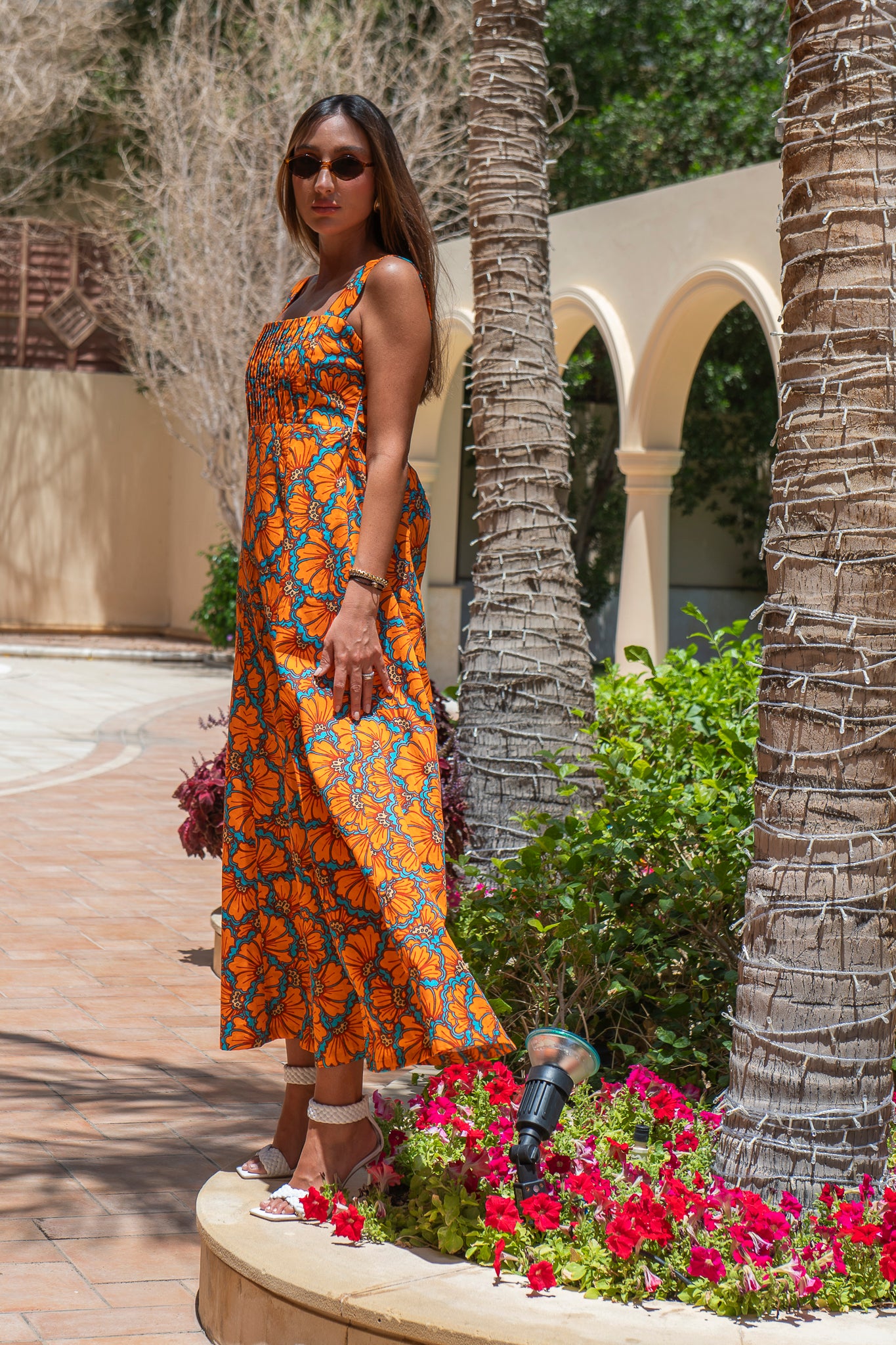 Amber Floral Smocked dress