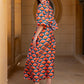 Geometric Fan Shirt Dress