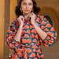 Geometric Fan Shirt Dress