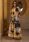 Oasis Sunset Belted Maxi Dress