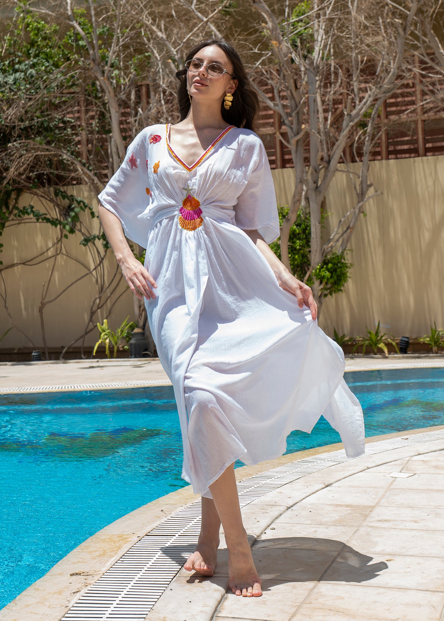 Seashell Embroidered dress
