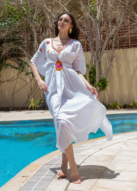 Seashell Embroidered dress