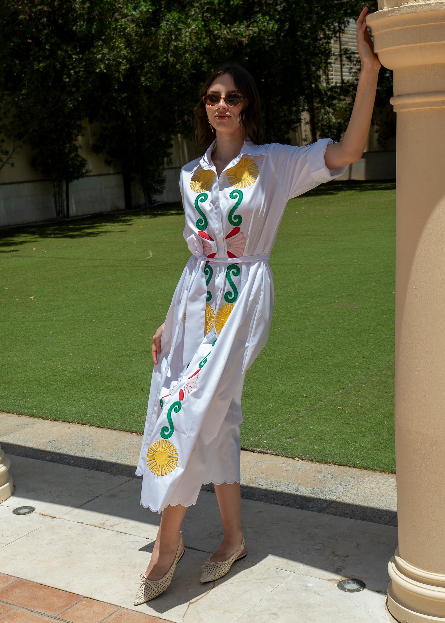 Celestial Garden Shirt Dress