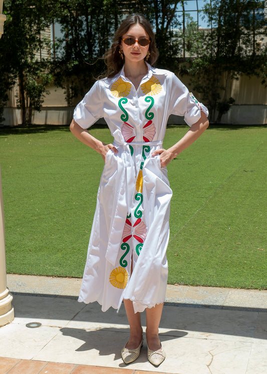 Celestial Garden Shirt Dress
