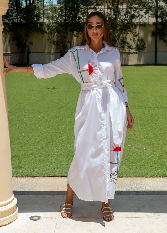 Radiant Horizon Shirt Dress