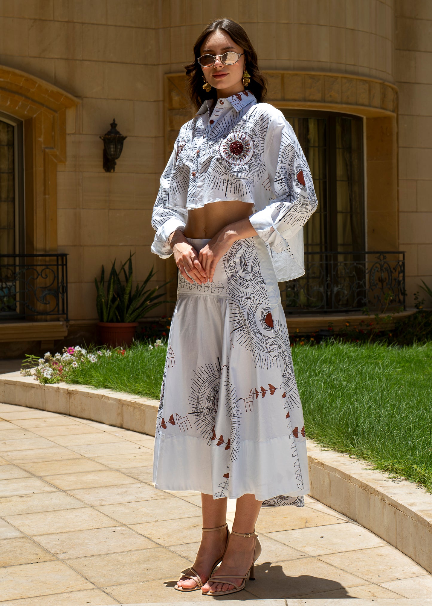 Celestial Embroidered Two-Piece Set