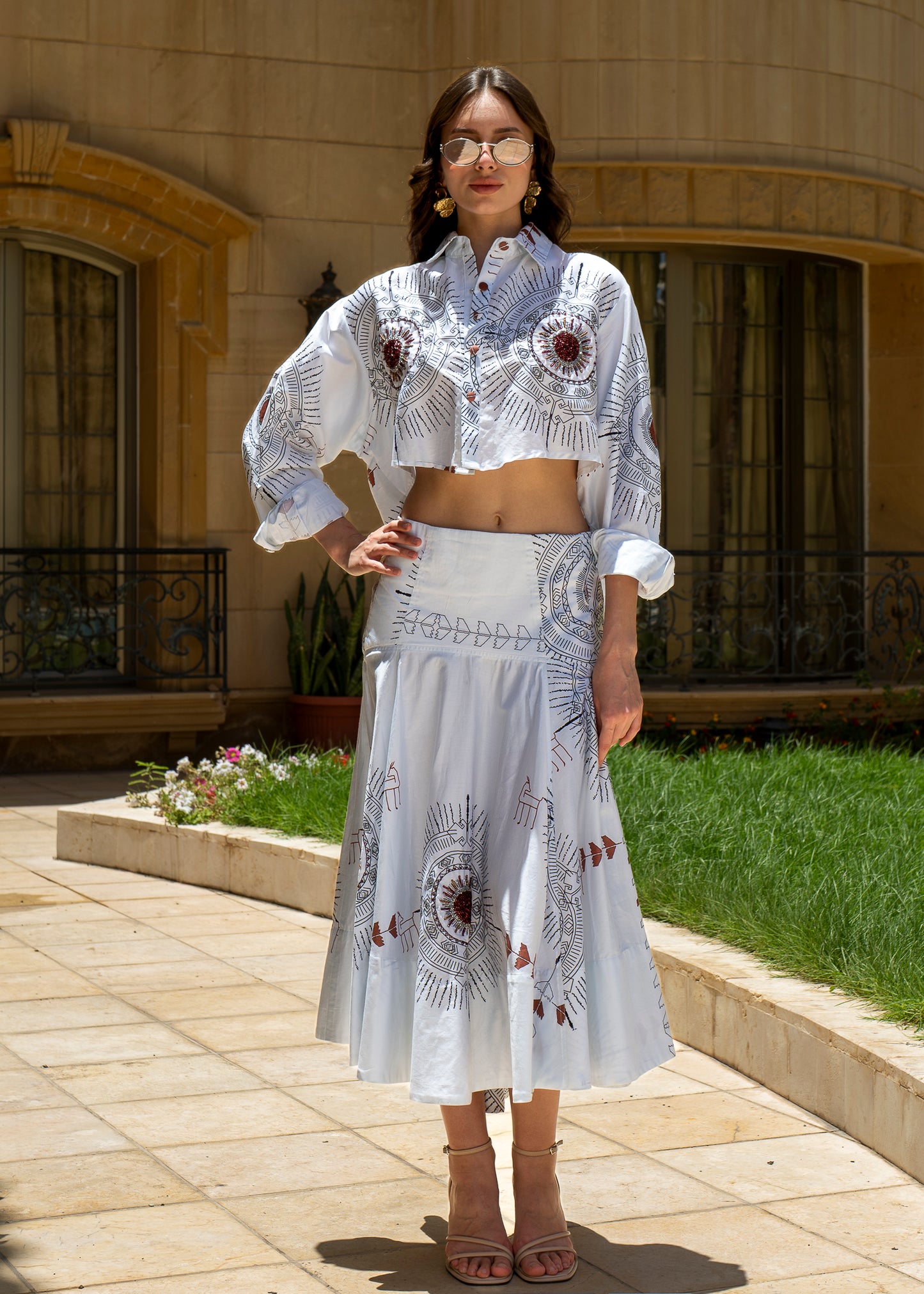 Celestial Embroidered Two-Piece Set