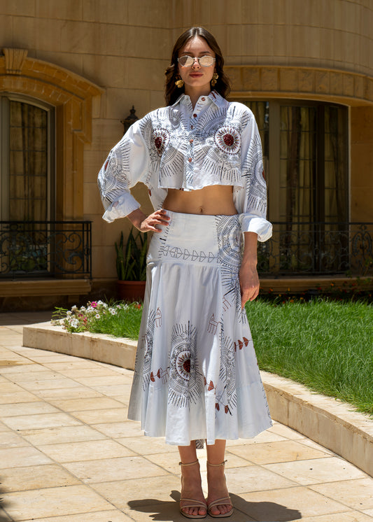 Celestial Embroidered Two-Piece Set