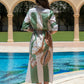 Emerald Stripe Shirt Dress